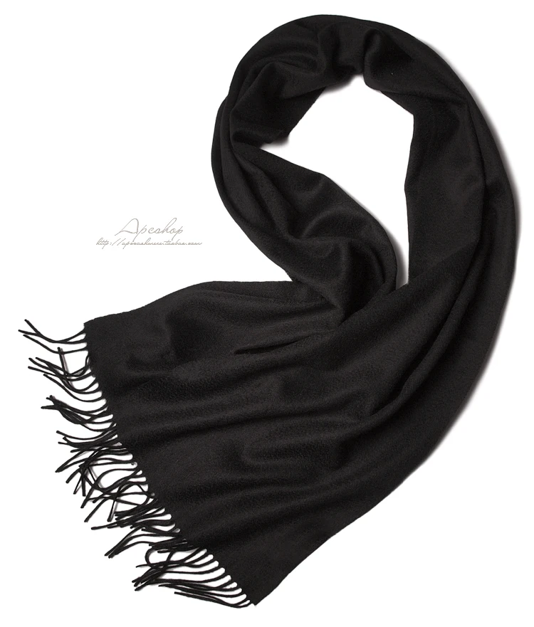 

High quality winter cashmere+wool solid scarf tassel large shawl for women