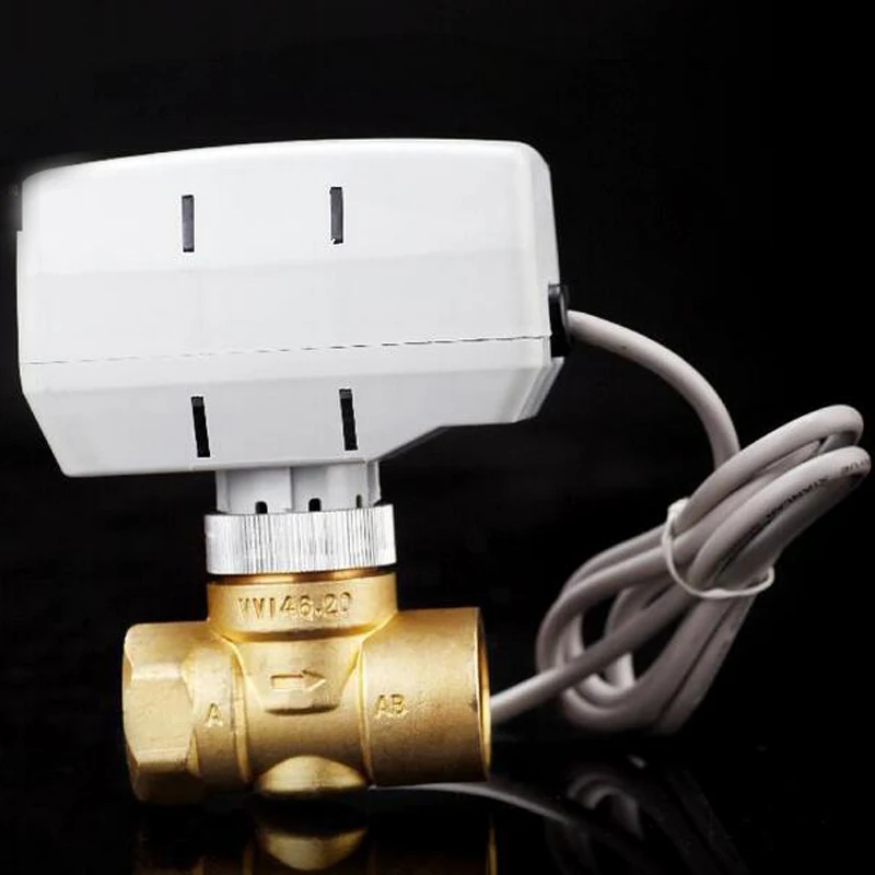 

220V Three-line One Control Normally Closed Electric Two-way Valve DN20 Central Air Conditioning 6 Points Electric Valve