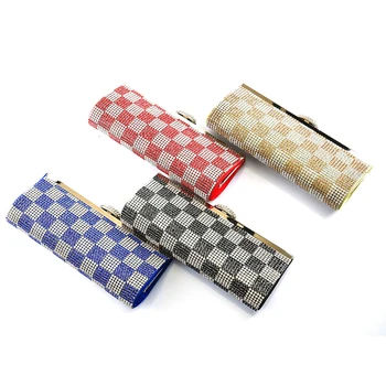 

XIYUAN Fashion Red/Blue/Gold Metallic Party Evening Bags Women Clutch Hollow Out Ladies Shoulder Messenger Handbags Chain Purse