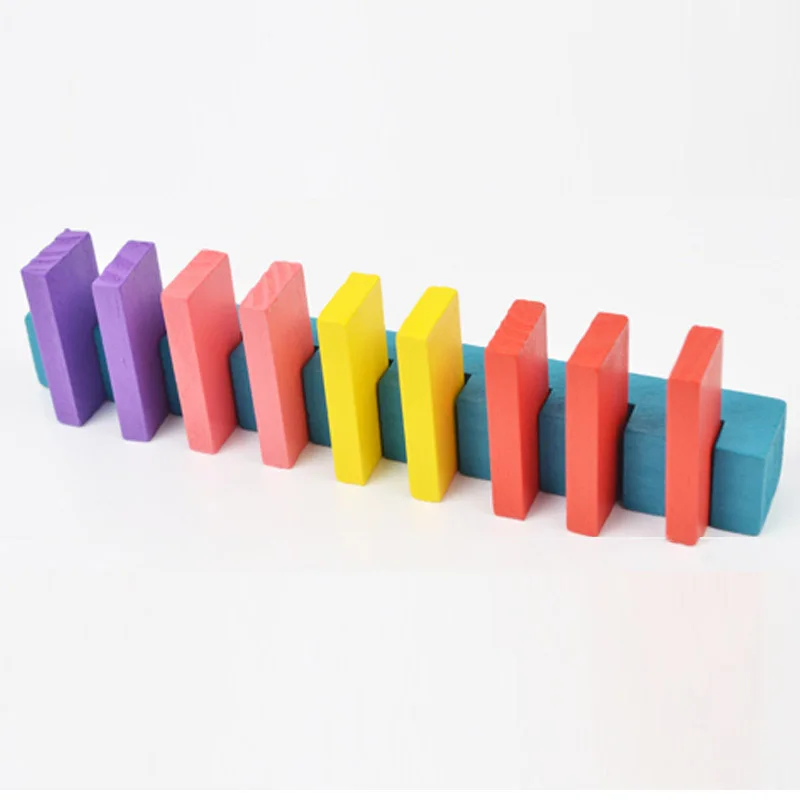 6 шт. деревянный Domino механизм аксессуары Наборы с 1 шт. небольшие россыпи для Domino блоки игрушки