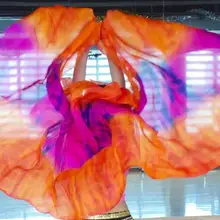 Галстук Краситель цветочный танец живота шелковая вуаль танец живота костюм аксессуар 250*114 см цветной ручной шарф Детский Розовый Фиолетовый