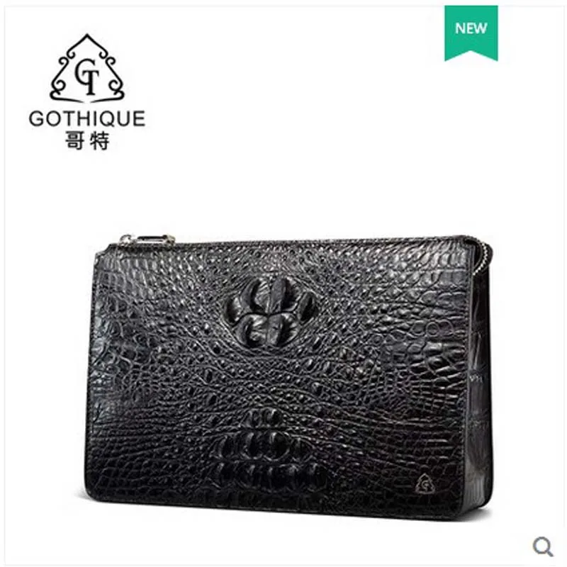 

gete 2018 The new Thai real crocodile leather handbag is a large crocodile leather bag with a man's clutch bag.