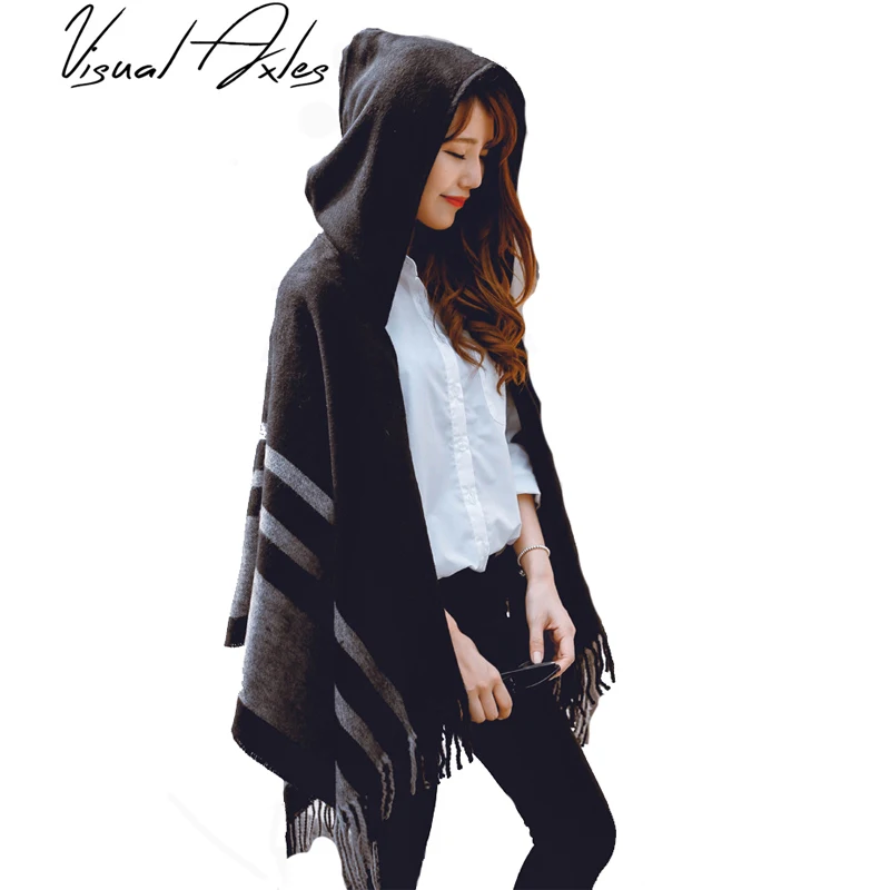 Womens PonchoPoncho WrapWinter Wool ScarfPlus Size PonchoBoho PonchoWomens Long ScarfWool PonchoPoncho CapeOversize PonchoYANORA