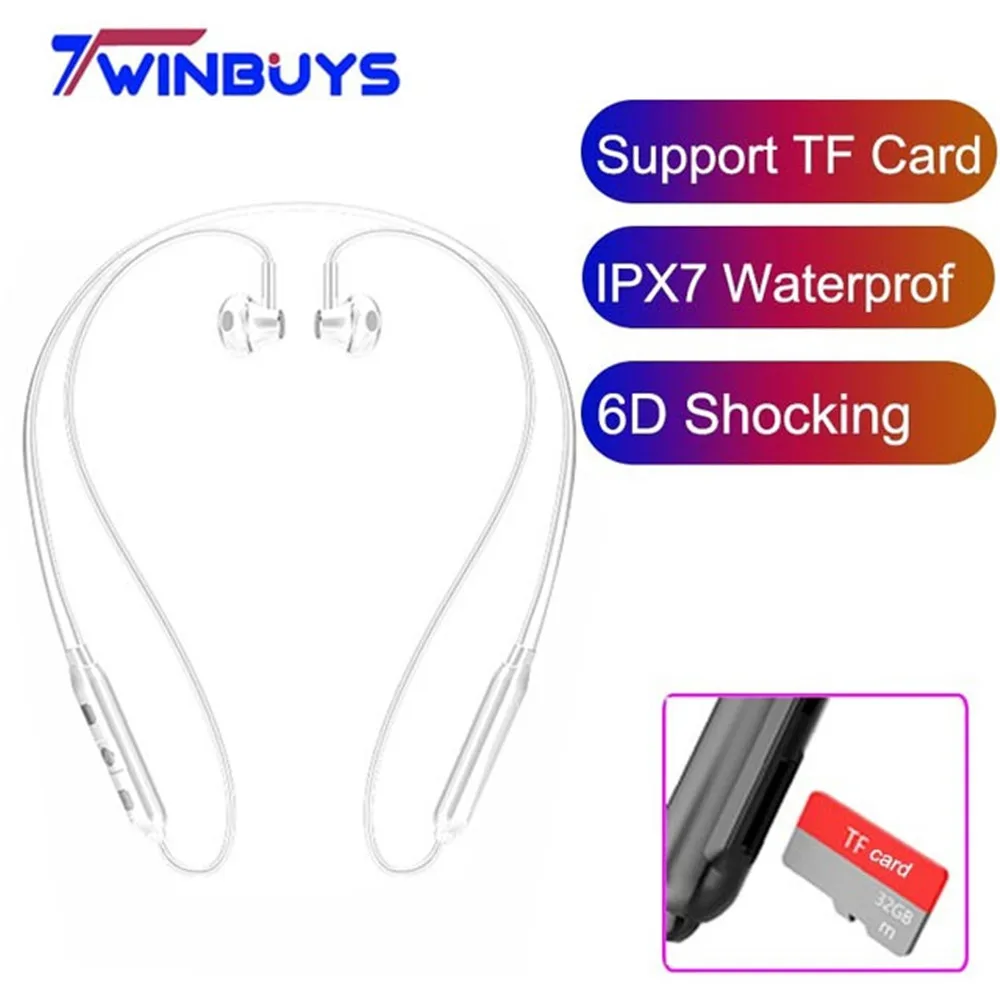 Twinbuys Спорт Беспроводной наушники с креплением на шее Bluetooth headsedeep стерео 6D