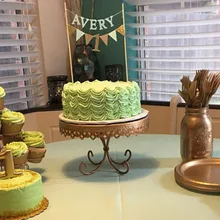 Монетный двор Золото тема торт Топпер персонализированные имя Количество Торт Топперы овсянка Baby Shower баннер пользовательские 1st День Рождения флаг