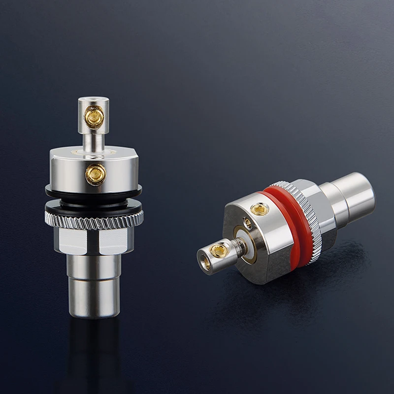 

Free shipping Viborg 4pcs RC102R Pure Copper Rhodium Plated RCA Socket Screw Locking Hifi RCA Female Socket