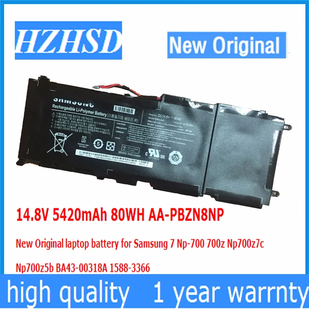 14,8 V 5420 мА/ч, 80WH AA-PBZN8NP аккумулятор для ноутбука samsung 7 Np-700 700z Np700z7c Np700z5b BA43-00318A 1588-3366