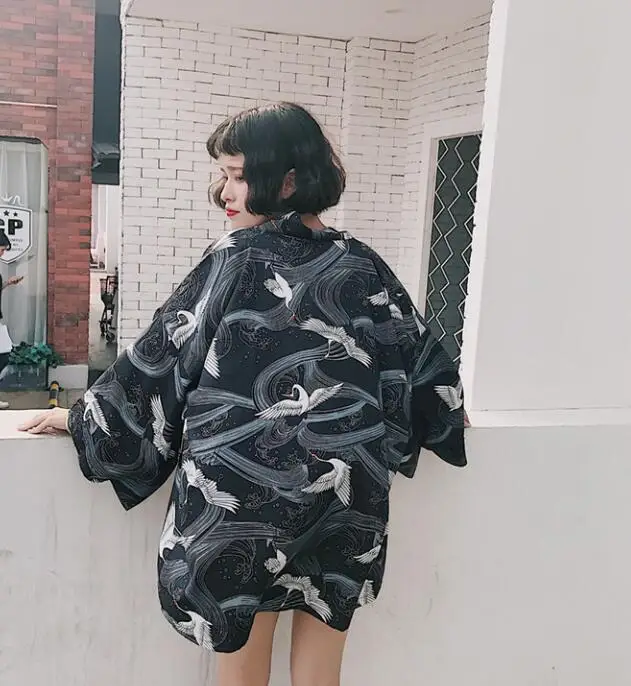 Woman Coat Japanese Kimono Summer Cardigan Kimono Yukata Woman Summer Loose Thin Outer Garment