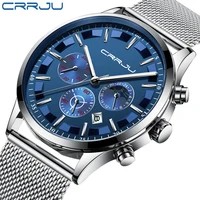 CRRJU Men Watches Top Luxury brand Military Sport Waterproof Watch Men Fashion Business Wrist Watch Male Clock Relogio Masculino(China)