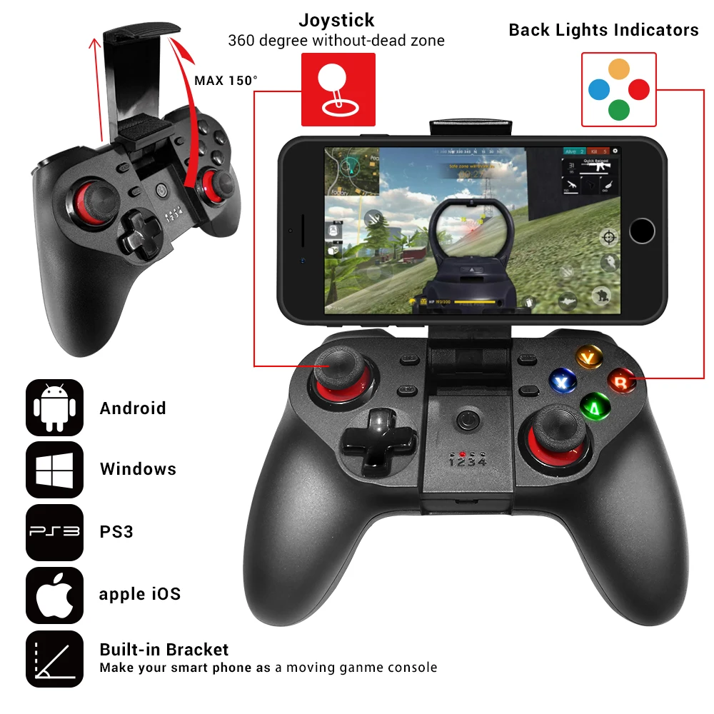 Espíritu orden radio Mando con Bluetooth para Android, Control remoto para selfi, obturador,  mando para PC, teléfono inteligente + soporte|Mandos para videojuegos| -  AliExpress