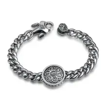 925 стерлингового серебра ювелирные изделия для мужчин и женщин тайский серебряный браслет шесть слов хорошее состояние S925 ручной цепи