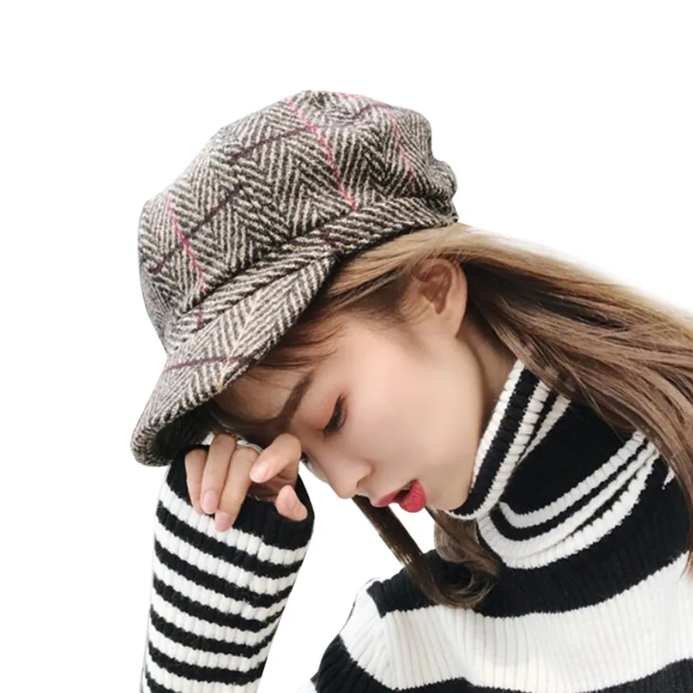 

Men Women Vintage Casual Cap Winter Autumn Fashion Flat Beret Octagonal Outdoor Sunscreen casquette viseras para mujer