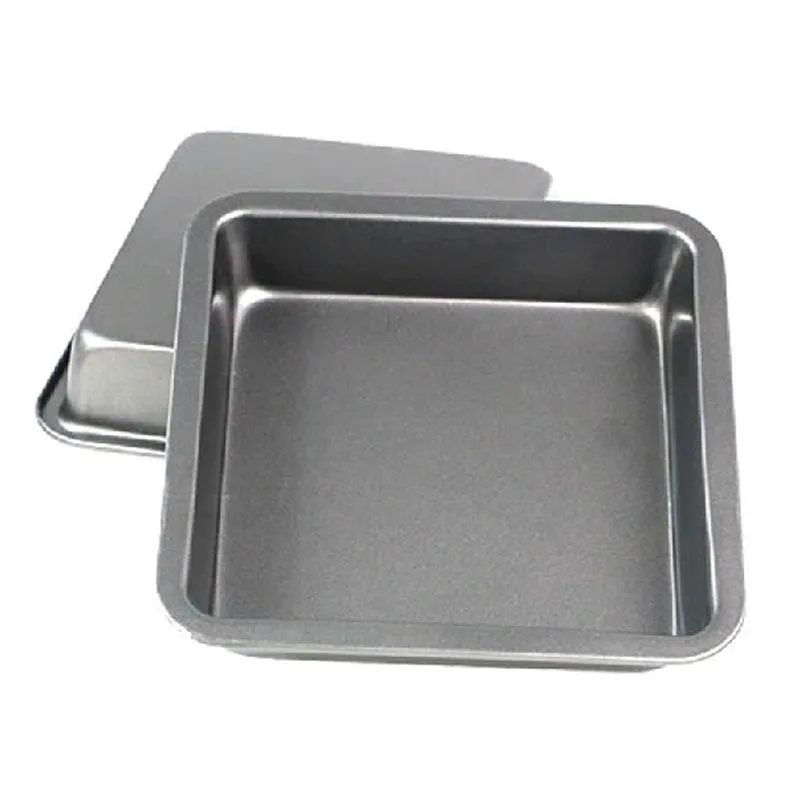 

DUH 1pc 8-inch(20cm x 18cm x 5cm) Non-stick Iron Cake Pan Regular Polygon Die Deep Square Baking Pan for Cake Roll Square Pizza