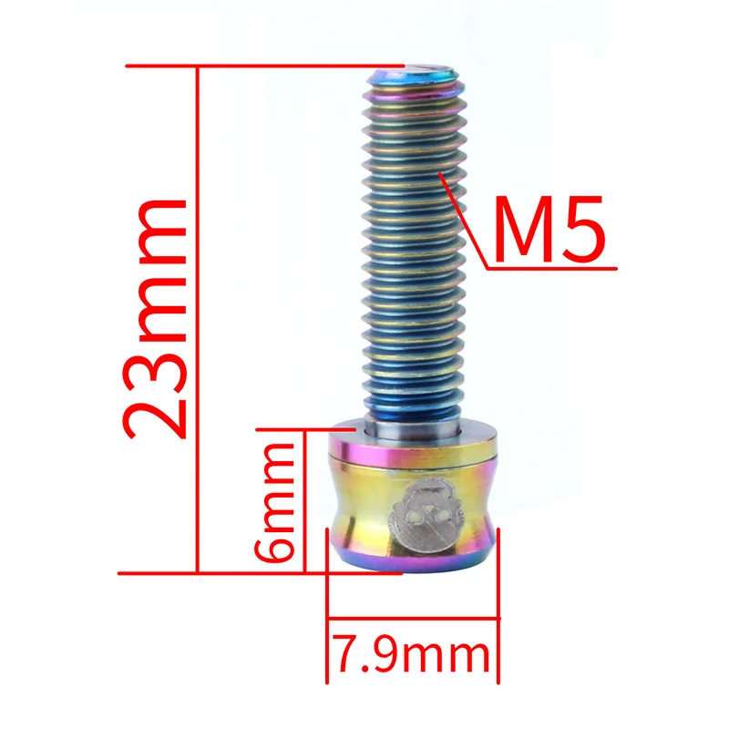 Muqzi Горный Руль для шоссейного велосипеда велосипед M5* 15/17/19 мм Титан сплав винт складной велосипед стволовых винт для руля