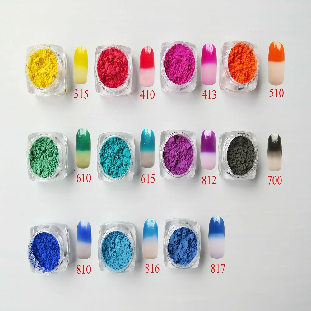 Thermochromic pigment powder Hot active powder Thermal Color Change  Temperature Powder Dust Decoration Gradient Nail Art - AliExpress