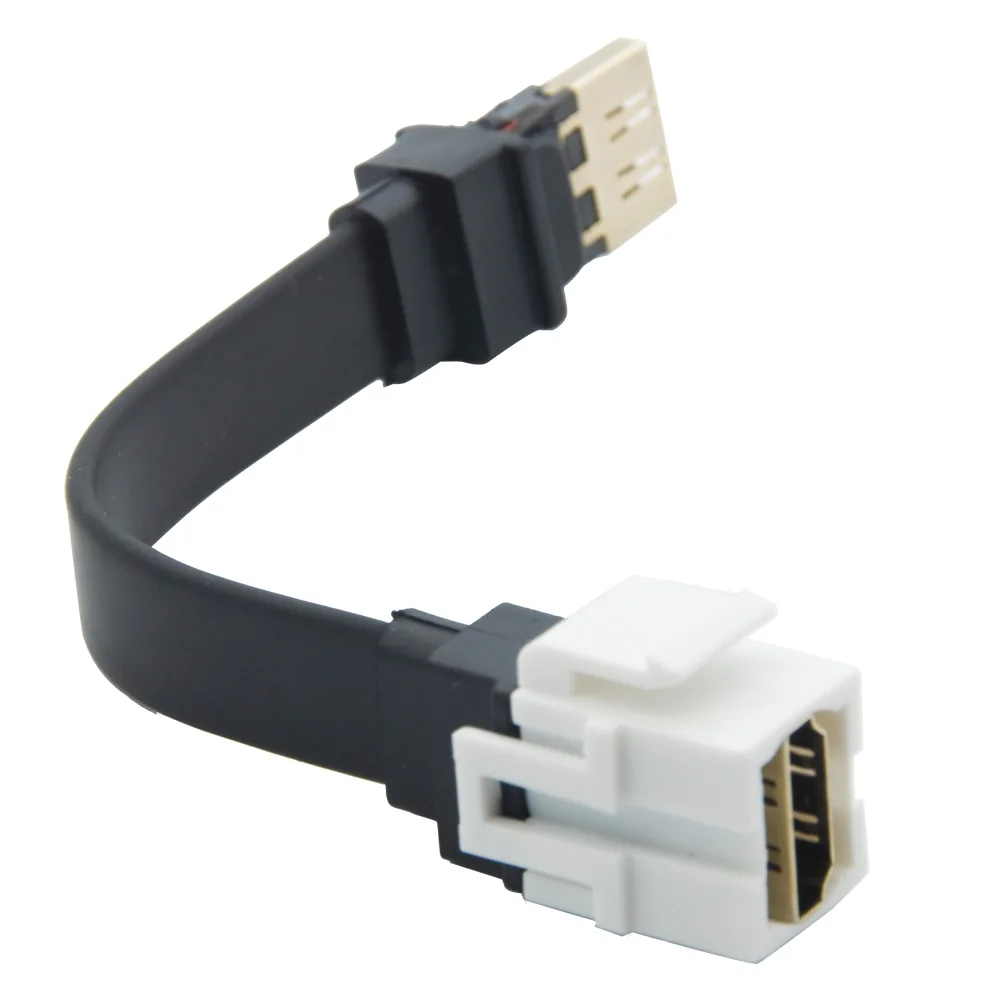 Разъем keystone HDMI с плоским кабелем длиной 15 см|Умные розетки| |