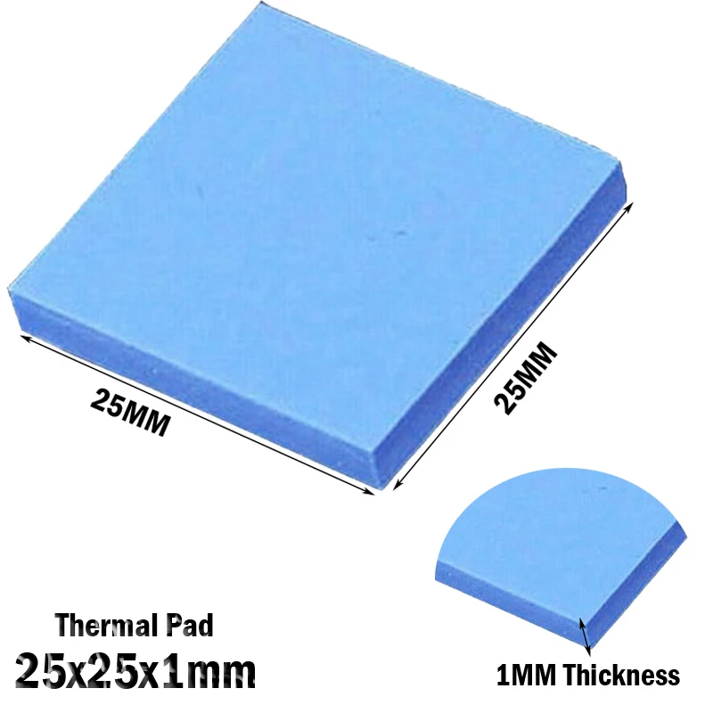 

16pcs Lot 25x25x1MM Computer Xbox360 PS GPU CPU VGA Thermal Conductive Silicone Pad Pads