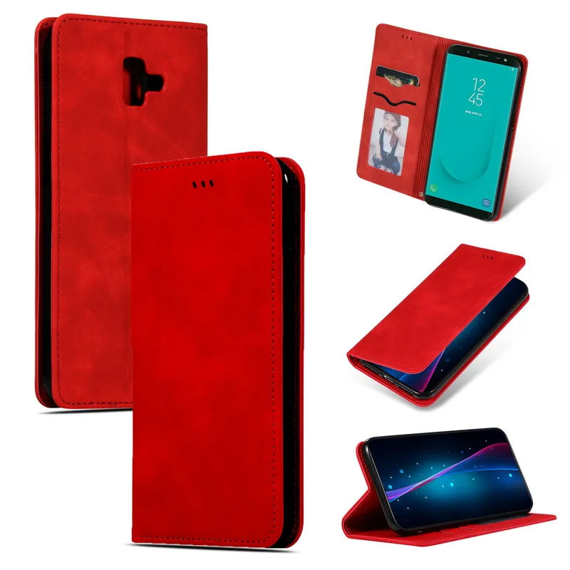 Чехол для samsung Galaxy S10e S10 S9 S8 плюс Note9 J4 J6 Prime M10 M20 A7 A9 A8 A70 A50 A40 A30 магнитная кожа флип чехол-бумажник