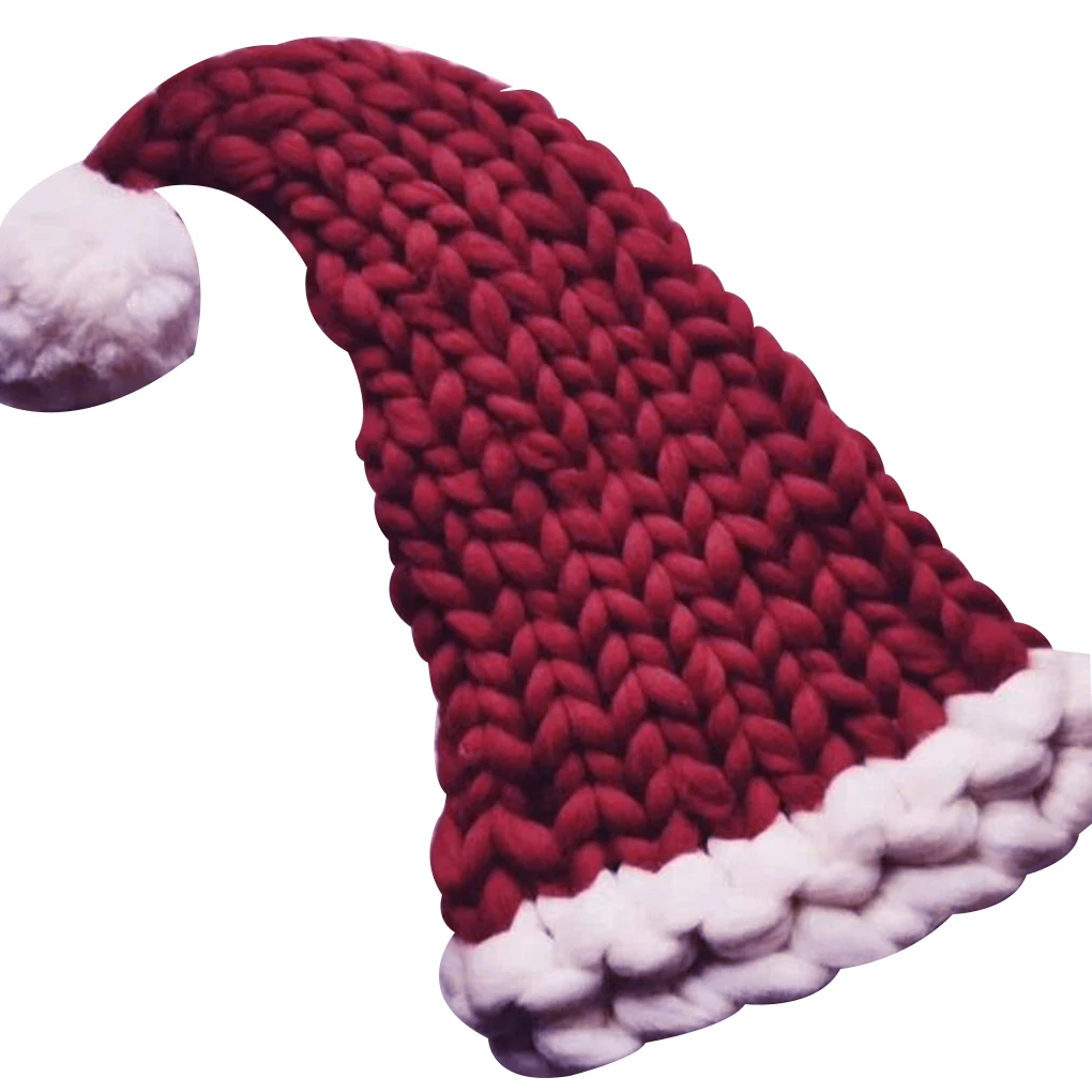 Для женщин длинные мяч вязанная шапочка Кепки девушка Повседневное крючком Рождественские Зимние острым Beanie
