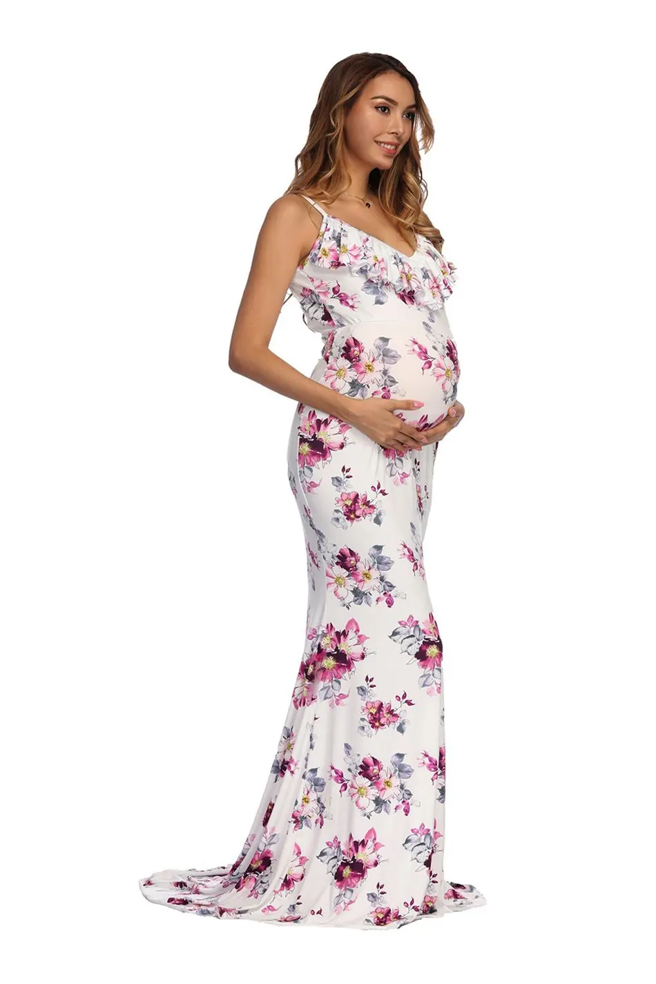 Women Floral Printed Pregnant Dress (7)