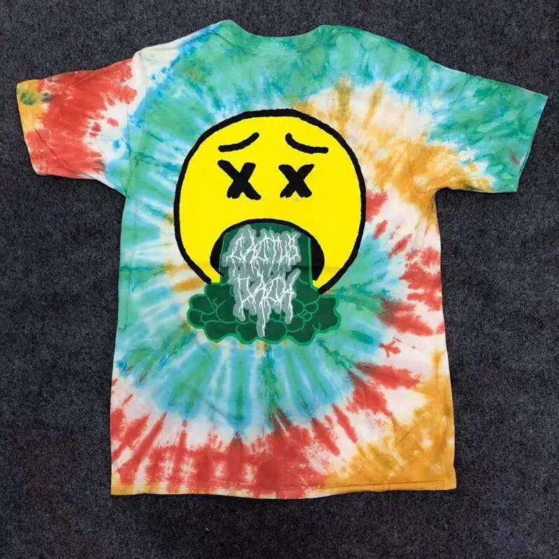 Новая ASTROWORLD Трэвиса Скотта TIE DYE футболка с длинным рукавом для мужчин и женщин 1:1 лучшее качество мода Casaul ASTROWORLD футболки - Цвет: 1