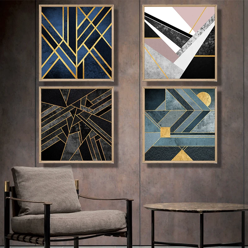 Nordic Modern Posters And Prints Wall Art Canvas Painting Geometric