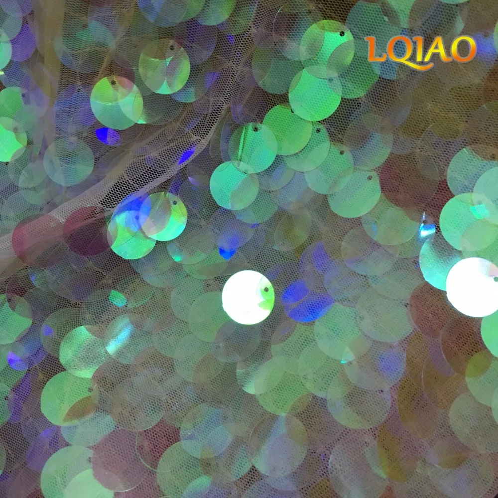 Changed White Sequin Fabric-003