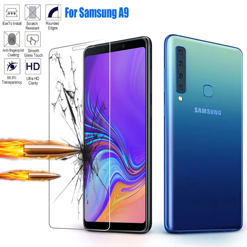 

2019 Tempered glass for samsungA10 A20 A30 A40 A50 A60 A70 A80 A90 cover 9H 2.5D Glass on for samsung A9 2018 screen protector