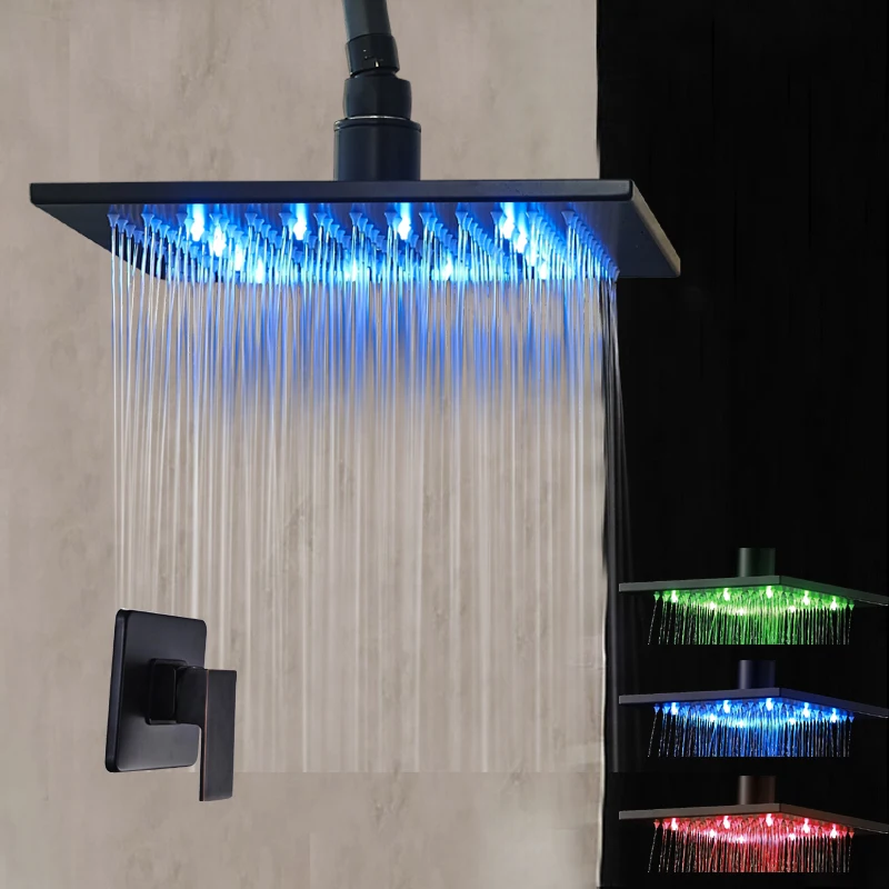 Buy Oil Rubbed Bronze LED Ceiling Mount Shower Head