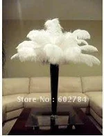 

Free shipping 100pcs/ lot 16-18inch 40-45cm white ostrich feather wholesale