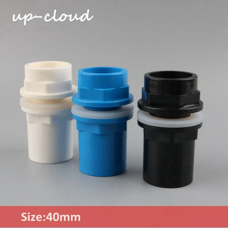 

1pc UP-CLOUD PVC 40mm Connector Fish Tank Drain Pipe Accessories Aquarium Drainage System Fittings 1 1/4 inch Thread Joint