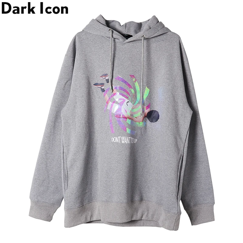 

Dark Icon Loss of Action Hoodie Men Women New Street Fashion Hip Hop Hoodies Print Side Pocket Hooded Men 3 Colors