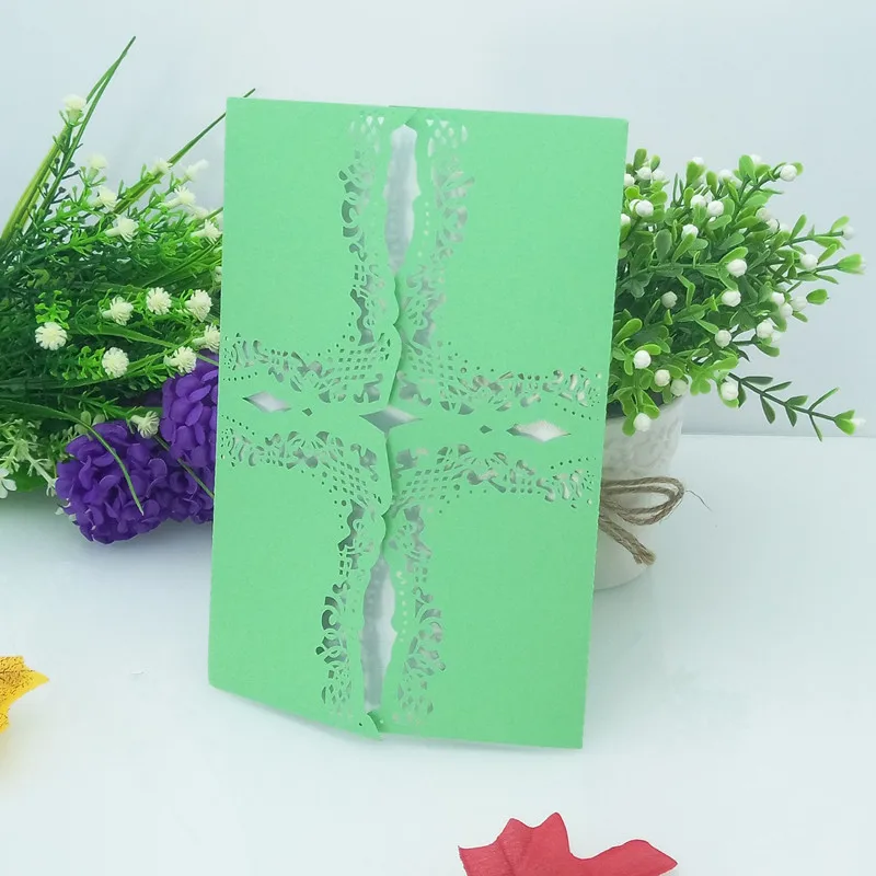 

44 Pcs Laser Cut Engraving Wedding Invitations Card Luxury Wedding Decoration Elegant Party Invitation Card Party Supplies5ZH55