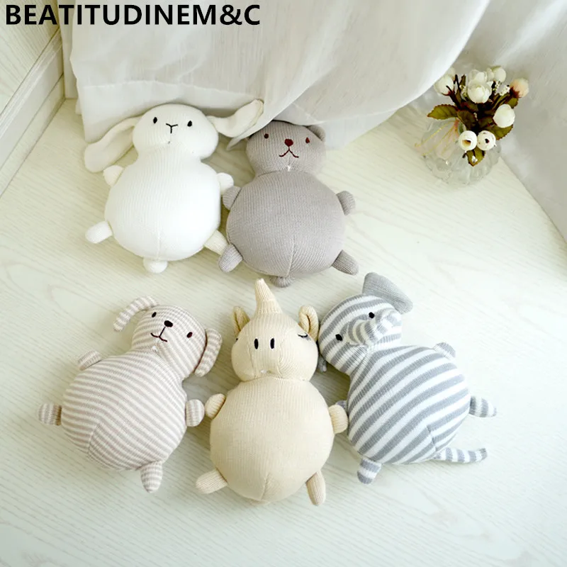 Простой стиль Инс трикотажная ткань Детские колокольчики единорог кролик