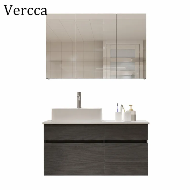 

bathroom mirrored cabinet marble countertop cabinet with basin