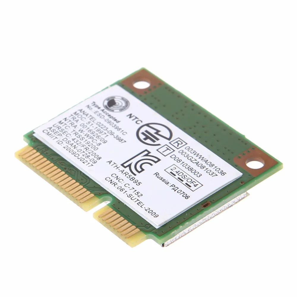 AR9285 AR5B95 Беспроводная 802.11b/g/n Половина мини PCI-Express WiFi карта для ноутбука lenovo беспроводная карта