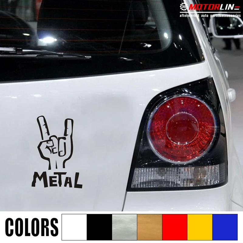 

Heavy Metal Hand Rocker Sign Of The Horns Decal Sticker Car Vinyl pick size color no bkgrd