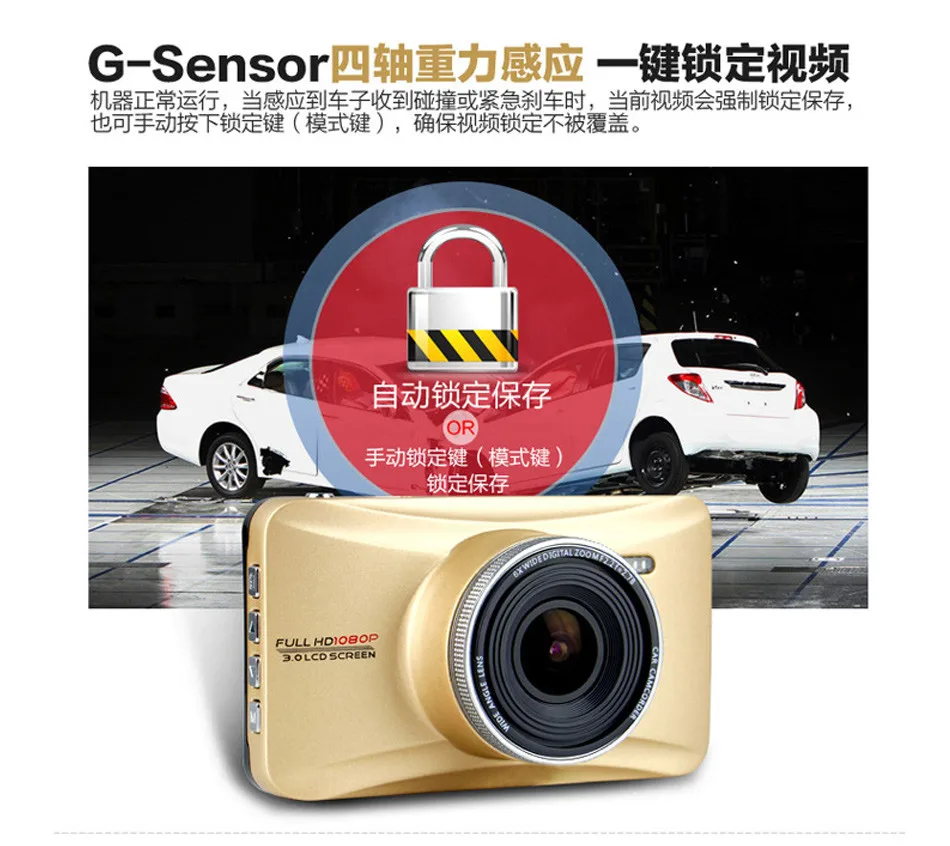 Novatek 96650 WDR Dash Cam Full HD 1920x1080P Car Camera Recorder 170 Degree Wide Angle DVR 6G Lens Supper Night Vision Dashcam-6