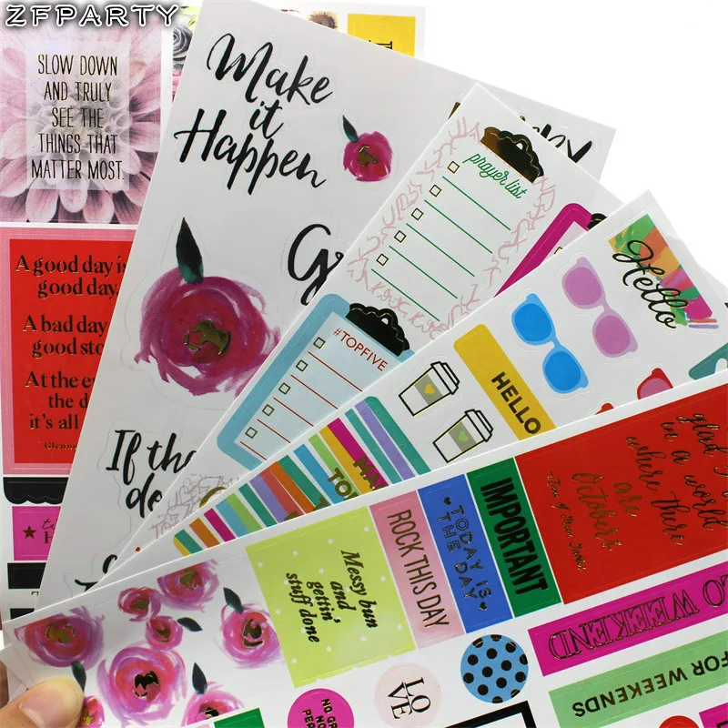 

ZFPARTY Good Day Lovely Sticker set for Scrapbooking DIY Projects/Photo Album/Card Making Crafts