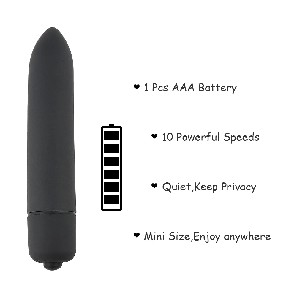 9 Colors 10 Speed Mini Bullet Dildo Vibrator Clitoris Stimulator Sex Products AV Stick Anal