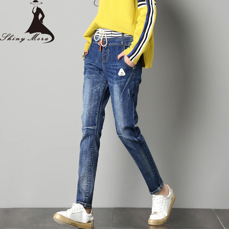 M 3XL 2018 Summer Autumn Loose Harem Pants Womens Jeans