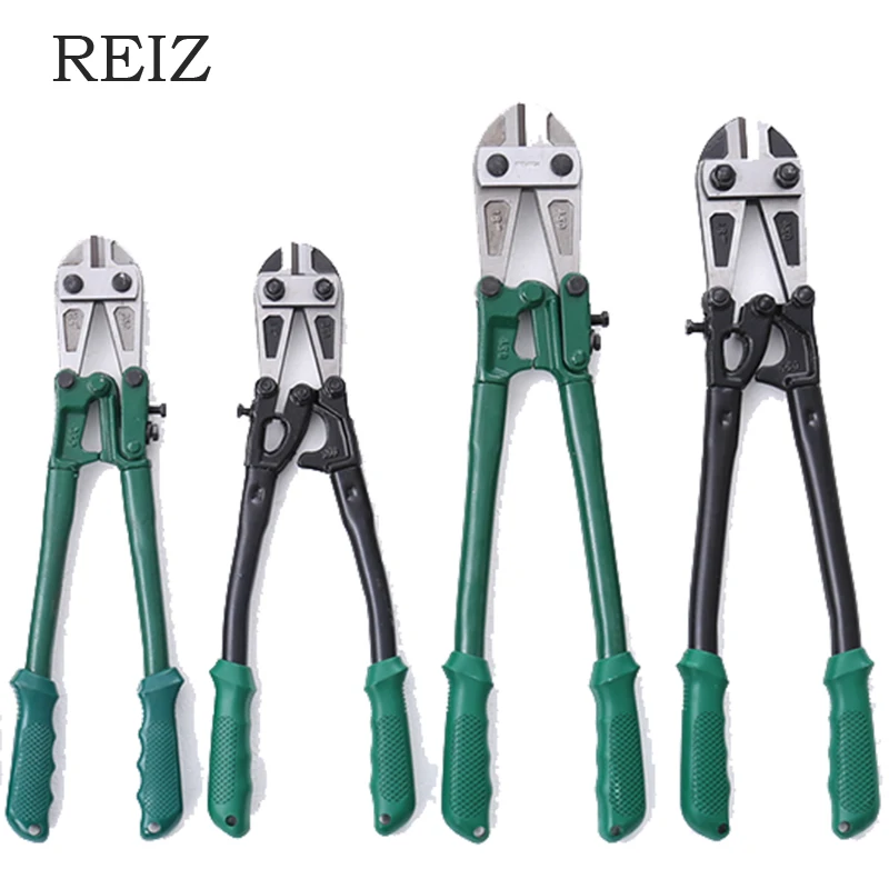 

REIZ Cutting Pliers Wire Bolt Cutter Thicken High Quality Strong Shear Lock Chain Plastic Handle Labor Saving