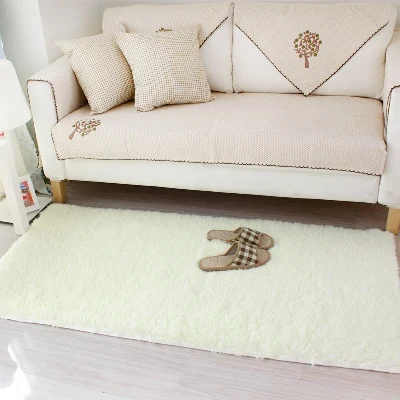 50*160 см Слик ковры для спальни противоскользящие корейский стиль - Цвет: Белый
