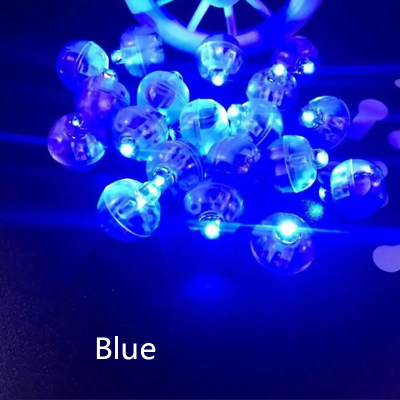 10 шт. круглый шар стакан светодиодный шар огни мини вспышка люминесцентные лампы для фонаря Бар Рождество Свадебная вечеринка украшения Z - Цвет: Синий