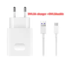 22,5 Вт супер зарядное устройство Настенный 5 в 4.5A ЕС зарядное устройство 5A USB TYPE-C зарядный кабель для Huawei Mate 10 20 P10 Plus P20 P30 Pro Honor V10 V20