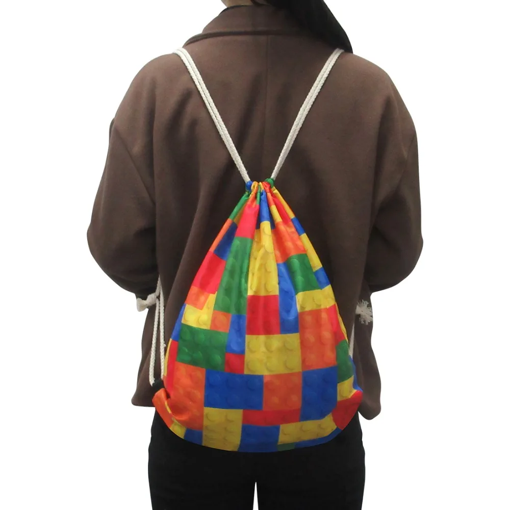 Бесшумный дизайн 3D животные рюкзак с принтом на шнурках школьный шоппер рюкзак детский Ранец Softback для женщин Mochila Infantil