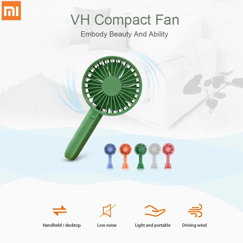 

Xiaomi Mijia VH Fan Portable Handhold Fan With Rechargeable Built-In Battery USB Port Design Handy Mini Fan For Smart Home
