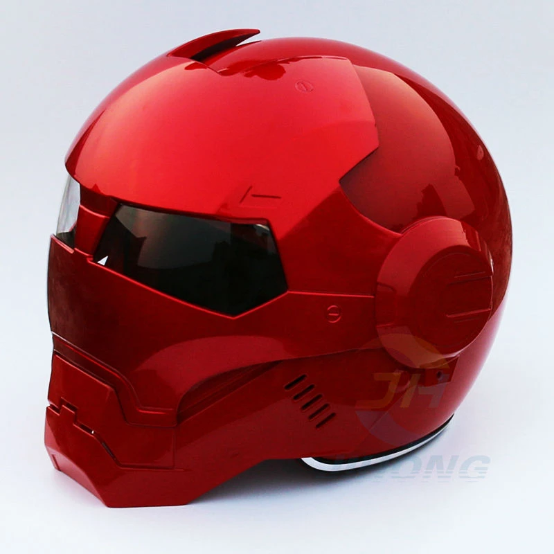 خوذة دراجة نارية حمراء ساطعة خوذة نصف مفتوحة أيرون مان موتوكروس 2016 جديد 610 Casque Motocross Masei Motorcycle Helmethelmet Open Aliexpress