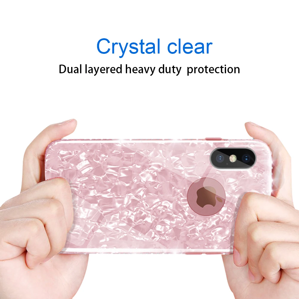 Роскошный чехол для iphone 8Plus с бриллиантовым сияющим покрытием задняя крышка из