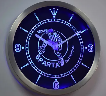 

nc1024 Sparta Rotterdam Eerste Divisie Netherlands Football Neon Sign LED Wall Clock